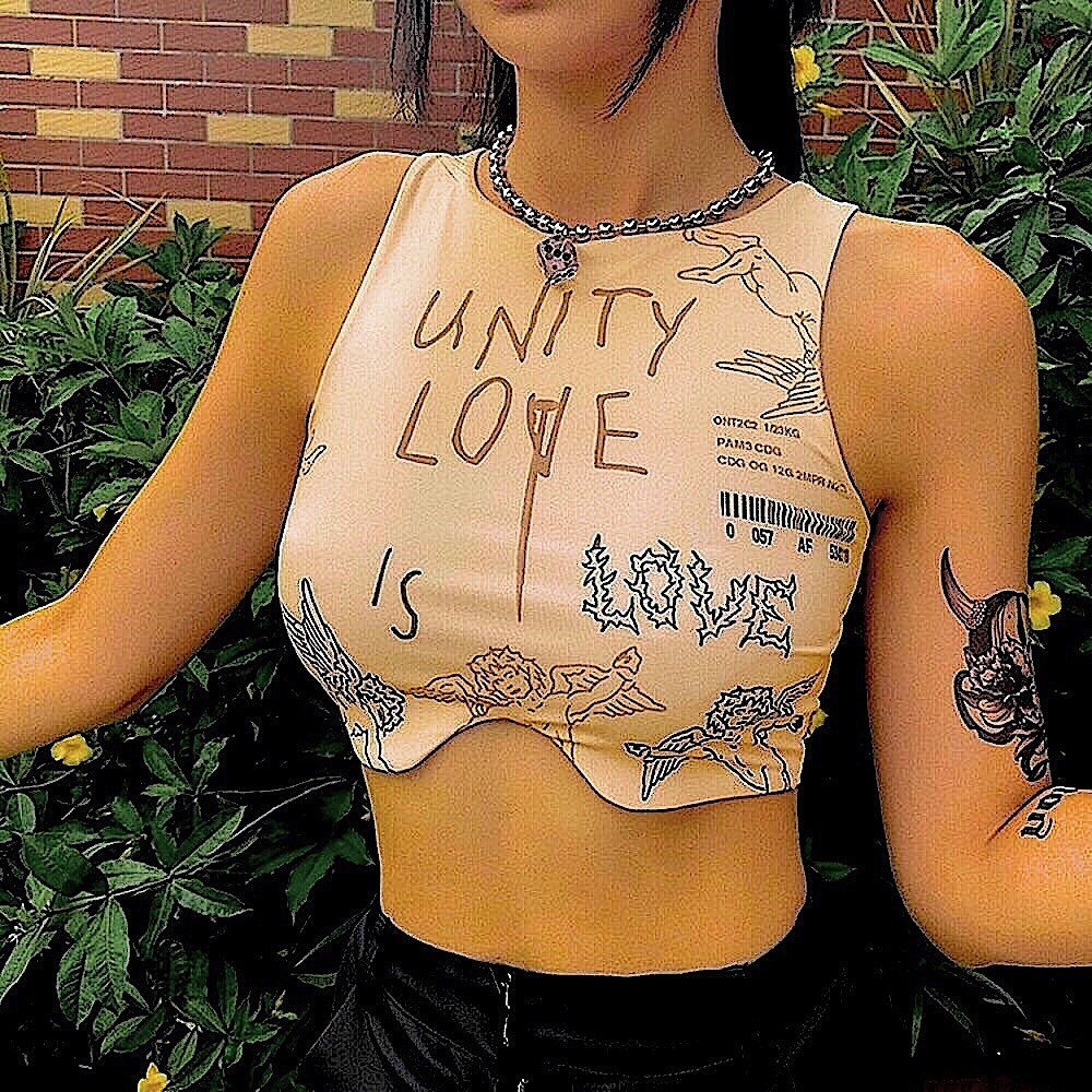 Unity Love is Love tan crop top
